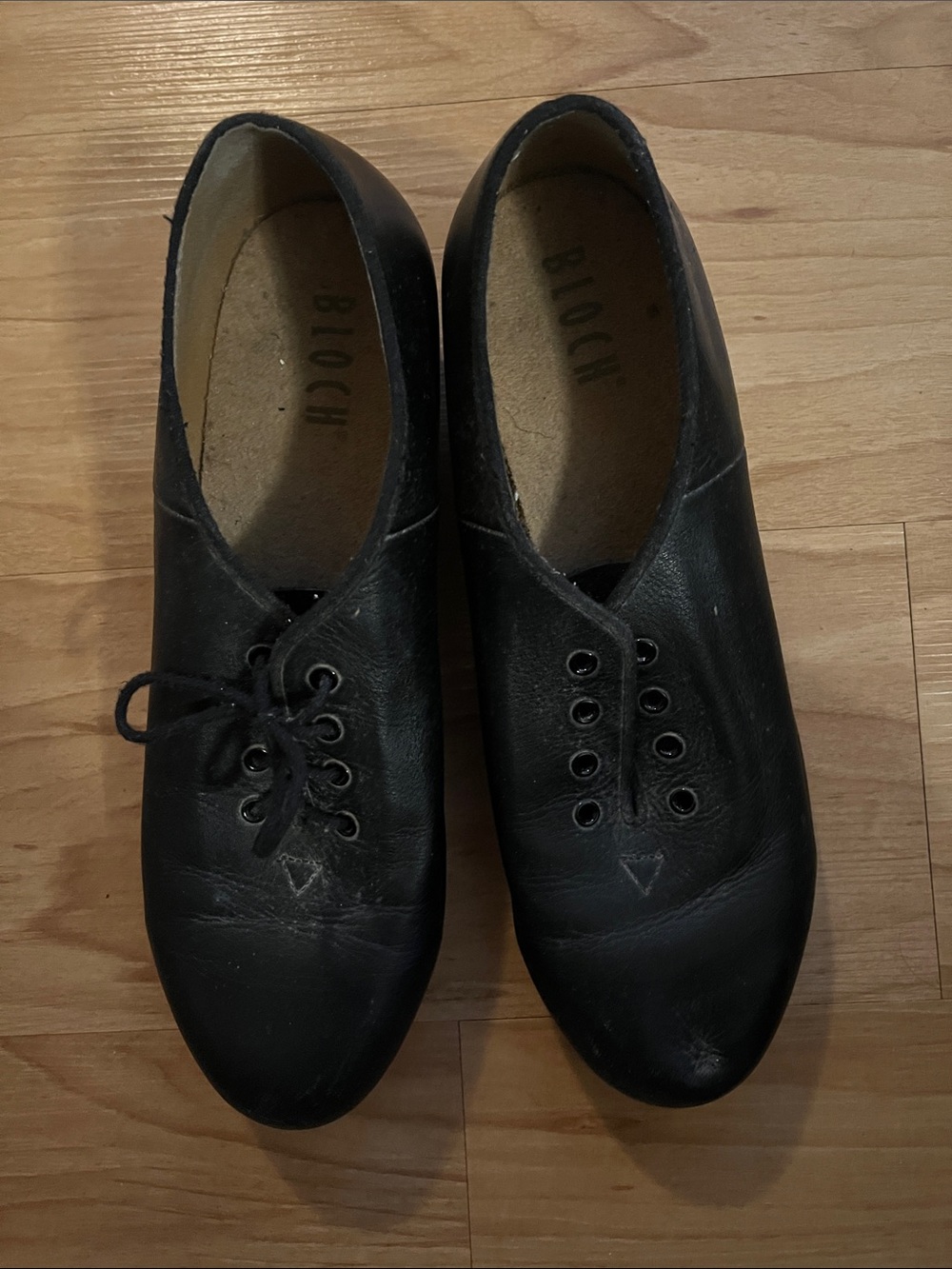 Bloch Black Leather Lace-Up Dance Shoes size 11.5